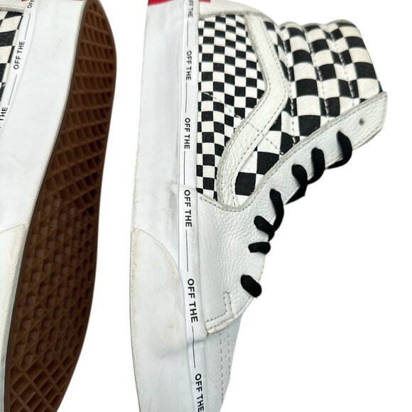 Vans Sk8-Hi Checkerboard Leather High Top Unisex Sneakers Men’s 7 / Women’s 8.5 - Picture 9 of 12